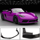 Porsche Boxster/Cayman 982 (718) 2016– Frontlip voor voorbumper Lip V1 (2016-2019, carbon) foto 1