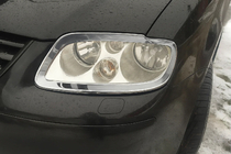 Volkswagen Caddy 2004–2010 RVS koplamp sierlijsten (set 2 stuks) foto 1