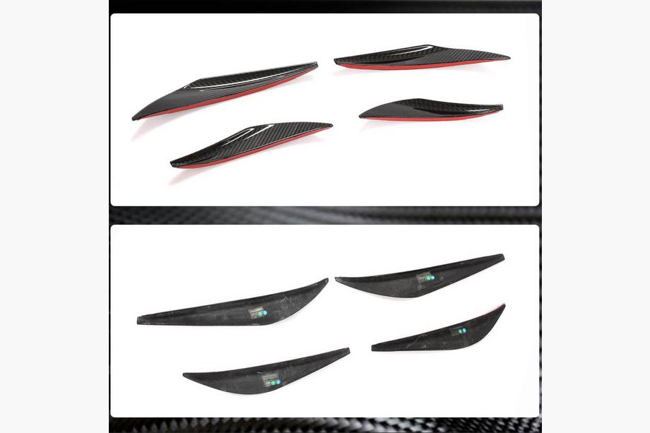Porsche 911 (991) 2011–2019 Carbon frontbumper splitters V1 (voor GT3 (RS) 2017-2019) Foto 3