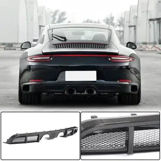 Achterbumper diffuser (voor Carrera 4 GTS 2017-2018, carbon) foto 1