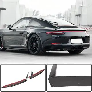 Carbon achterbumper sierlijsten (voor Carrera 4 GTS 2017-2018) foto 1