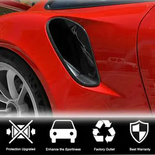 Carbon achterspatbordkappen (voor Turbo S 2014-2016) Porsche 911 (991) 2011–2019 foto 3