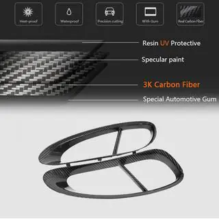 Carbon achterspatbord covers (voor Boxster) Porsche Boxster/Cayman 981 2013–2016 foto 4