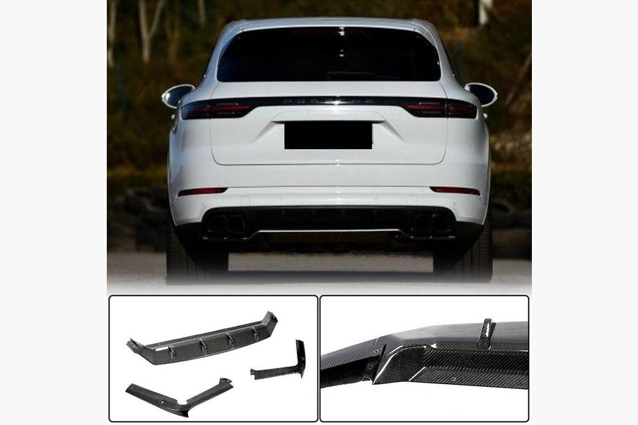 Porsche Cayenne 2018– Achterbumper diffuser (2018-2023, Carbon) Image
