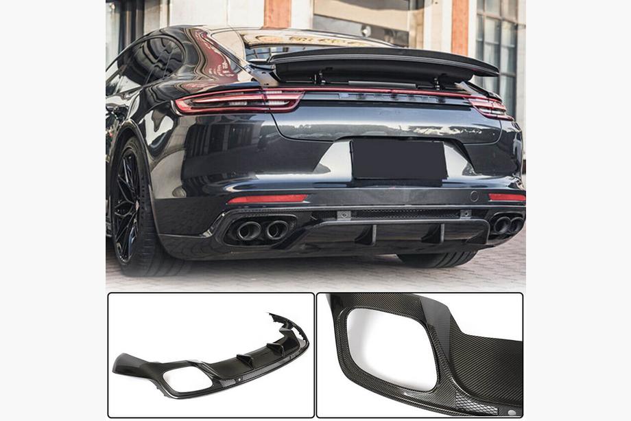 Porsche Panamera 2016–2023 Achterbumper diffuser (2016-2020, Carbon) Image