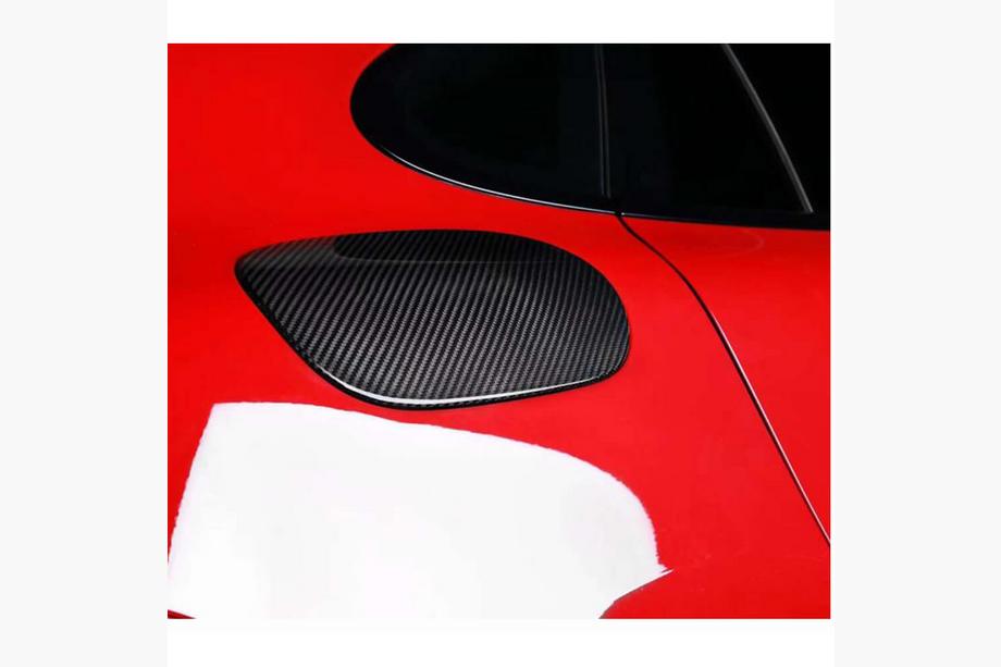 Porsche Panamera 2016–2023 Tankklep cover (2016-2020, Carbon) Foto 2