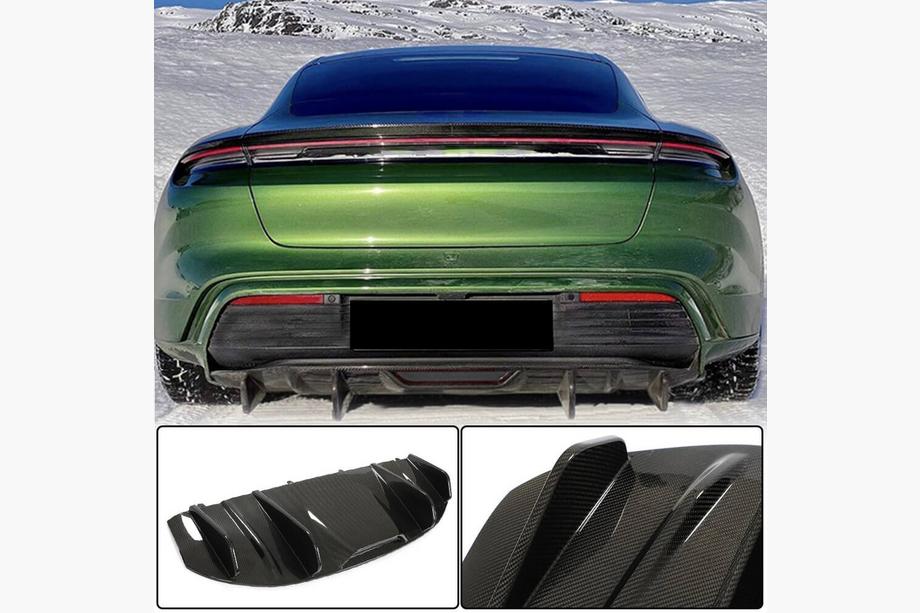 Porsche Taycan 2019– Achterbumper diffuser (voor 2019-2024 Base SD, carbon) Image