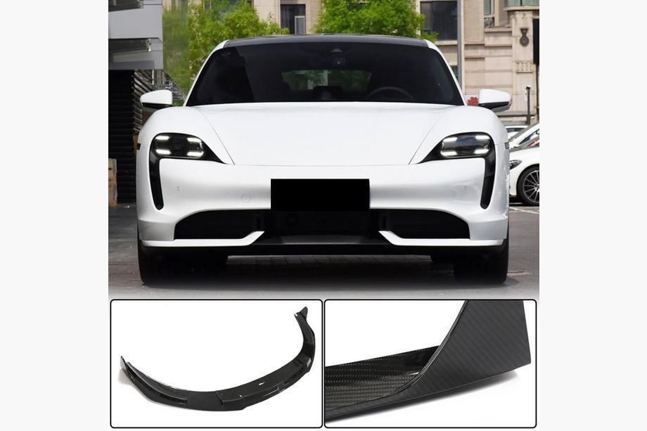 Porsche Taycan 2019– Front bumper lip (voor 2019-2024 Turbo S, carbon) Image