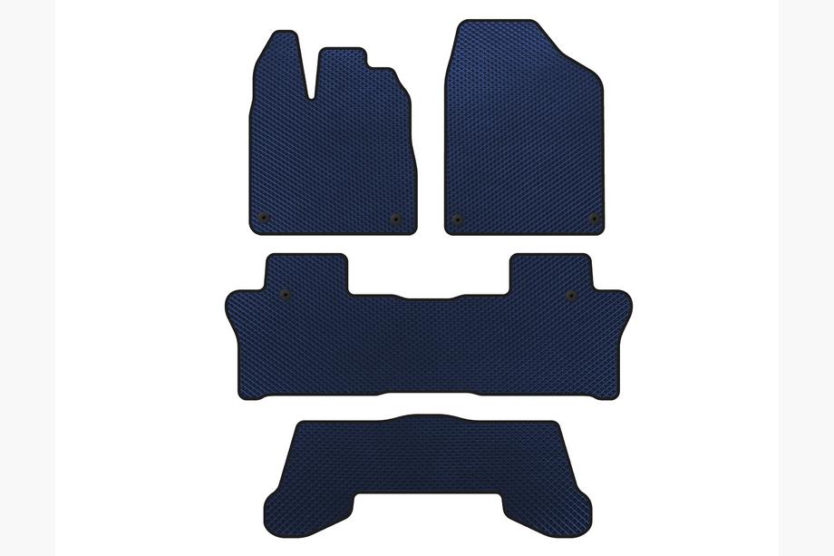 Honda Pilot 2015–2022 EVA automatten (3 rijen, blauw) Image