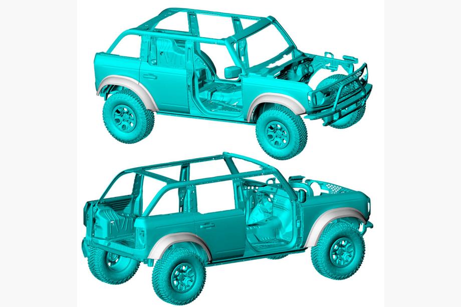 Ford Bronco 2021– Spatbordverbreders (Carbon) Foto 2