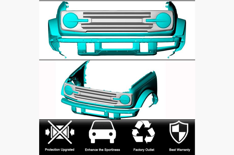 Ford Bronco 2021– Radiateurgrille V2 (Carbon) Foto 2