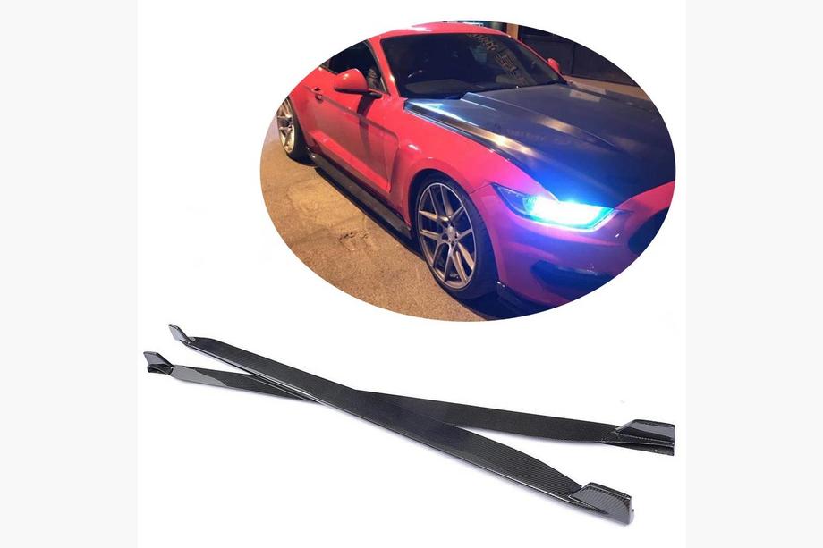 Ford Mustang 2015–2023 Sideskirts V2 (Carbon) Foto 1