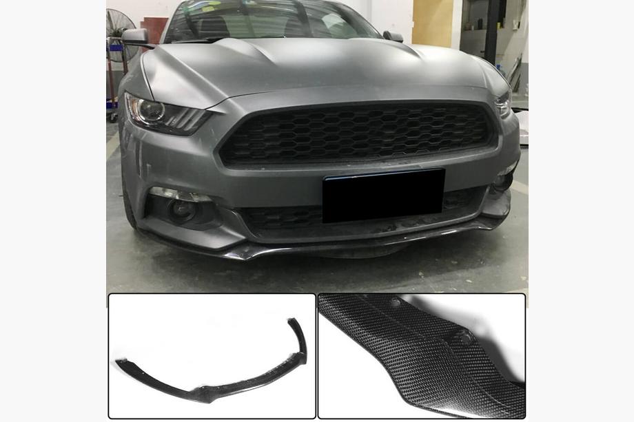 Ford Mustang 2015–2023 Voorbumper lipspoiler Lip (2015-2017, carbon) Foto 1