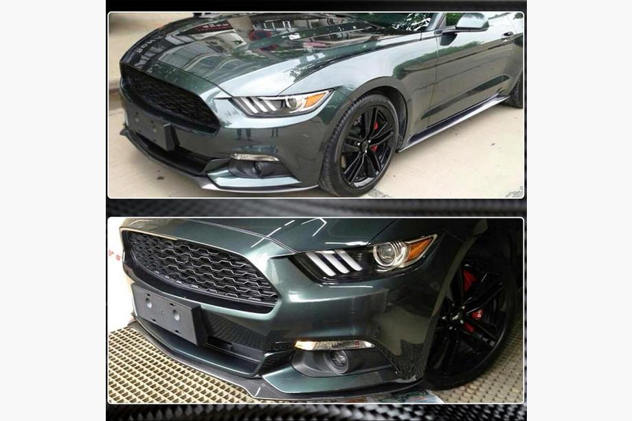 Ford Mustang 2015–2023 Voorbumper lipspoiler Lip (2015-2017, carbon) Foto 4