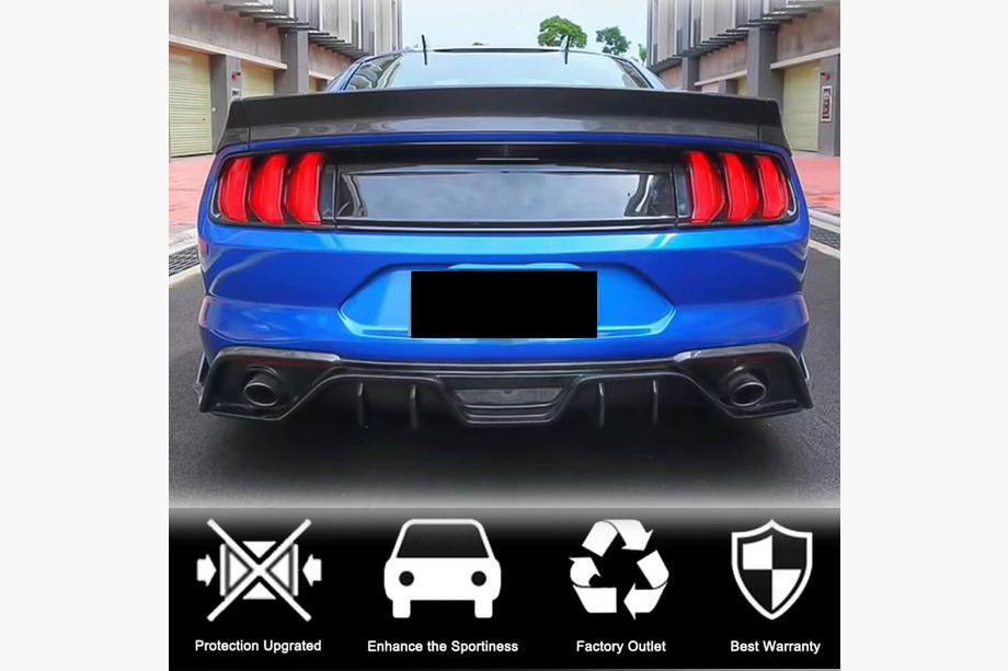 Ford Mustang 2015–2023 Achterbumper diffuser V2 (2015-2017, Carbon) Foto 2