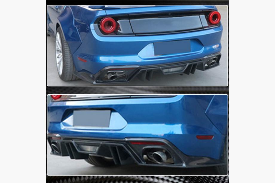 Ford Mustang 2015–2023 Achterbumper diffuser V2 (2015-2017, Carbon) Foto 3