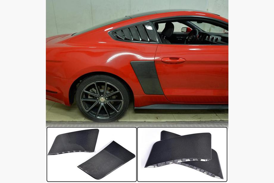Ford Mustang 2015–2023 Achterspatbordkappen (2015-2017, Carbon) Image