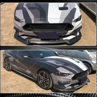 Voorbumper lipspoiler (2017-2020, carbon) Ford Mustang 2015–2023 foto 4