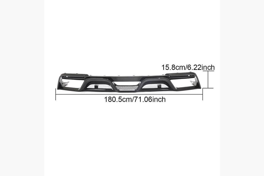 Ford Mustang 2015–2023 Achterbumper diffuser V2 (2018-2021, Carbon) Foto 6