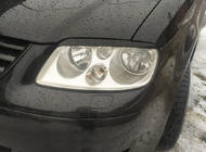 Volkswagen Caddy 2004–2010 Koplampwimpers (zwart) foto 1