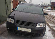 Volkswagen Caddy 2004–2010 Koplampwimpers (zwart) foto 4