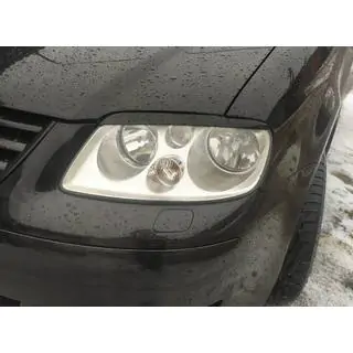 Koplampwimpers (zwart) Volkswagen Caddy 2004–2010 foto 1