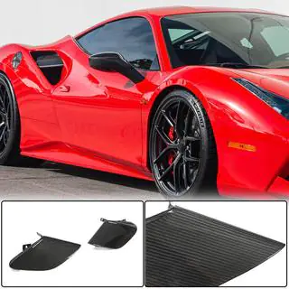 Carbon achterspatbordverbreders (2015-2019, Carbon) Ferrari 488 GTB 2015–2019 foto 1