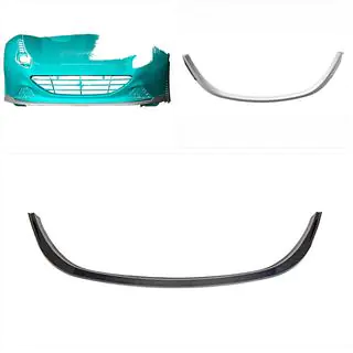 Front bumper lip (2015-2018, carbon) foto 2