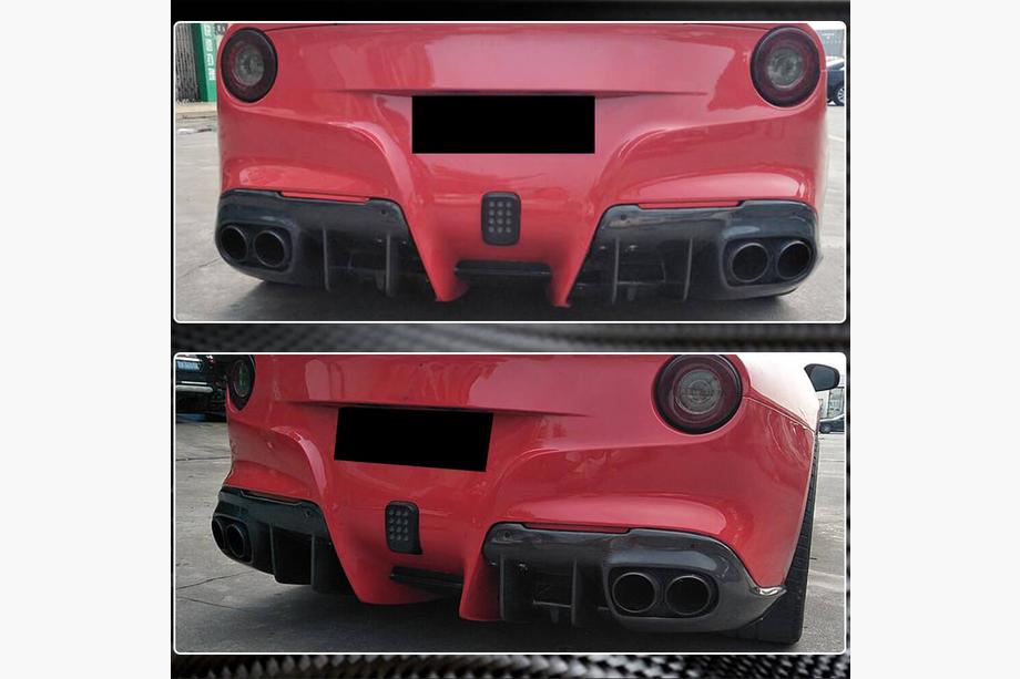 Ferrari F12 Berlinetta 2012–2017 Diffuser achterbumper (2012-2014, Carbon) Foto 5