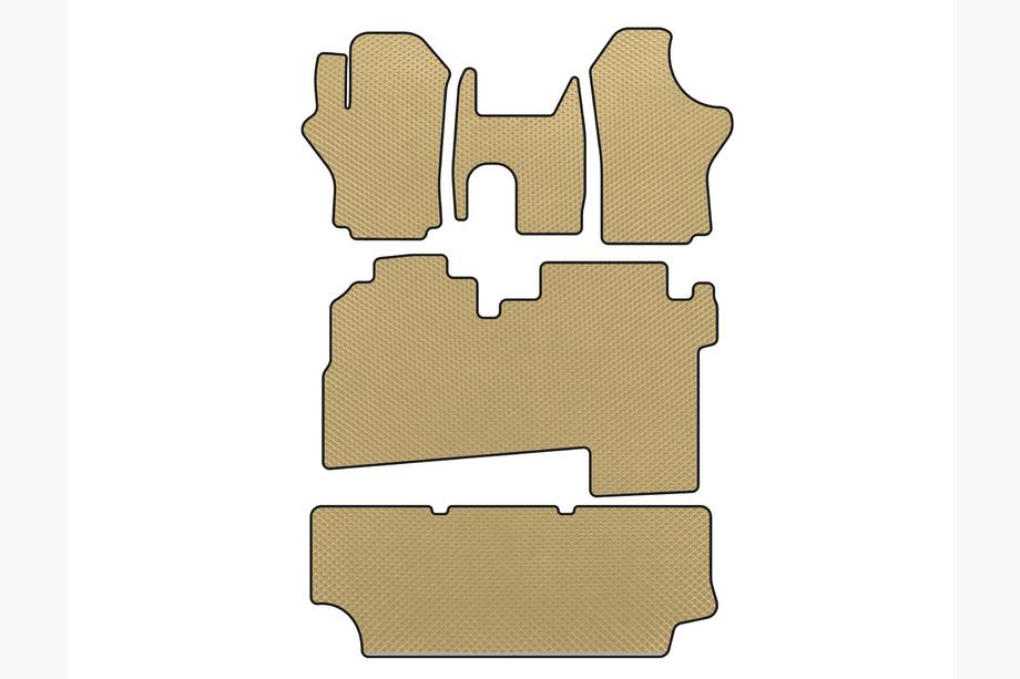 Hyundai H200, H1, Starex 1998–2007 EVA automatten (2004-2007, 3 rijen, 8-zits, Beige) Foto 1