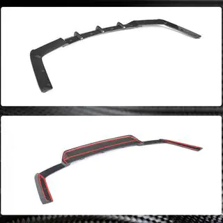 Achterbumper diffuser (voor Base 2018-2020, carbon) Maserati Ghibli 2013–2023 foto 4