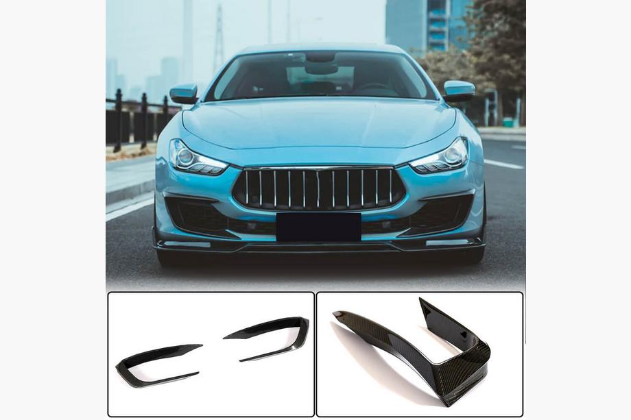Maserati Ghibli 2013–2023 Voorbumper sierlijsten (voor Base 2018-2020, carbon) Image