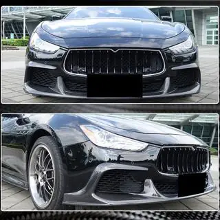 Voorbumper lip Lip V1 (voor Base/S/S Q4 2013-2017, carbon) Maserati Ghibli 2013–2023 foto 3