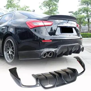 Achterbumper diffuser (voor Base/S/S Q4 2014-2017, carbon) Maserati Ghibli 2013–2023 foto 1