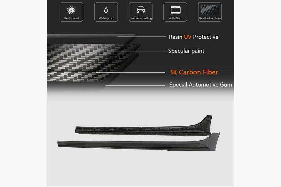 Maserati Ghibli 2013–2023 V3 side skirts (voor Base/S/S Q4/Diesel/250 Diesel, carbon) Foto 5