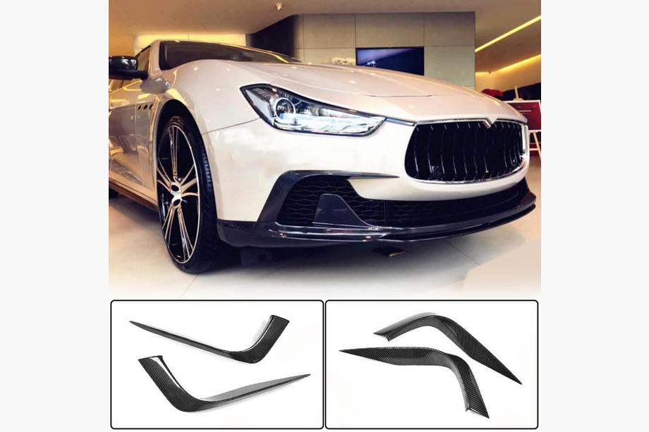 Maserati Ghibli 2013–2023 Carbon frontbumper splitters (voor Base/S/S Q4 2013-2017) Foto 1
