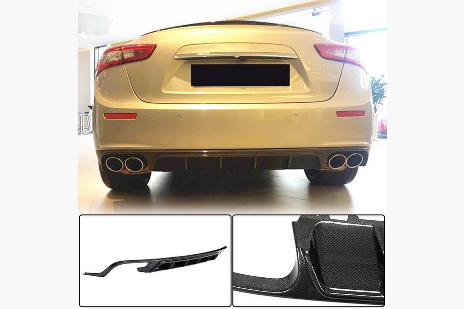 Maserati Ghibli 2013–2023 Achterbumper diffuser (voor Base/S/S Q4 2013-2017, carbon) Image