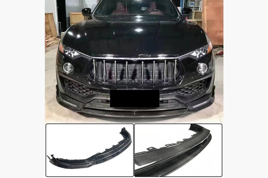 Maserati Levante 2016– Front bumper lip Lip V2 (voor Base/S, carbon) Image