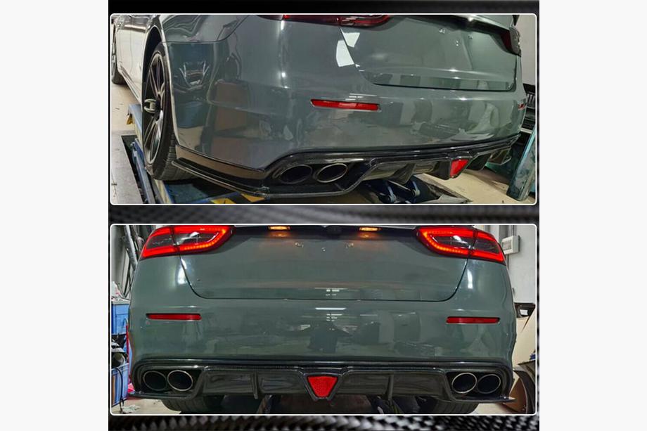 Maserati Quattroporte 2013–2023 Achterbumperdiffuser V1 (voor S/S Q4 2017-2020, Carbon) Foto 4