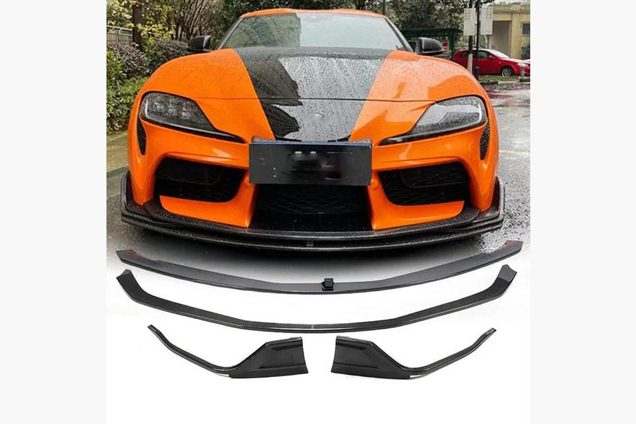 Toyota Supra 2019– Voorbumper lip Lip V2 (carbon) Image