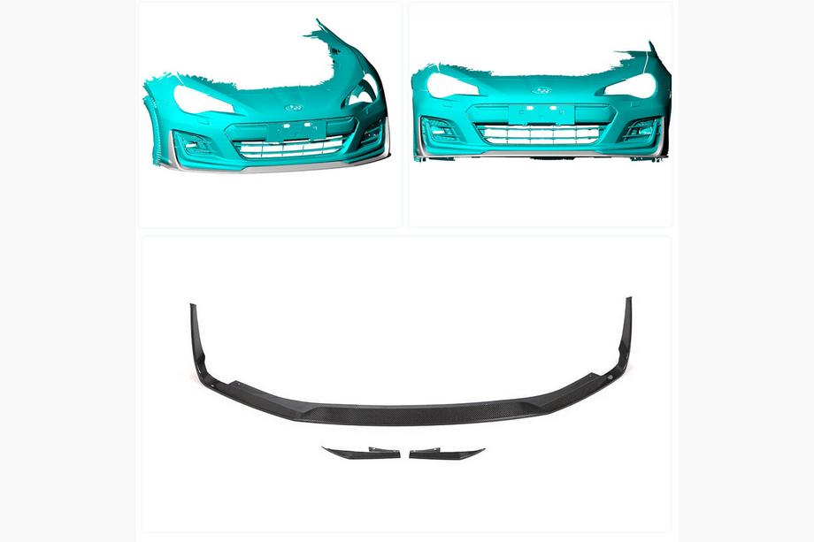 Subaru BRZ 2012–2021 Frontsplitter voorbumper Lip V2 (2017-2021, carbon) Foto 2