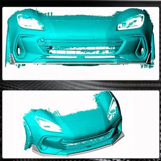 Front bumperlip Lip V1 (2021-2023, carbon) foto 3