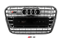 Audi A6 C7 2011–2017 Zwarte voorgrille met chromen omlijsting S-style (2011-2014) foto 1