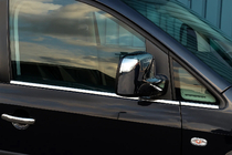 Volkswagen Caddy 2004–2010 Onderste ruitenlijsten (RVS) Voorzijde, Carmos - Turks staal foto 1