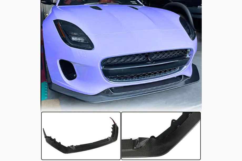 Jaguar F-Type 2013–2024 Front bumper lip (voor Base 2017-2019, carbon) Image
