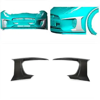 Carbon voorbumper trims (voor Base 2017-2019) foto 2