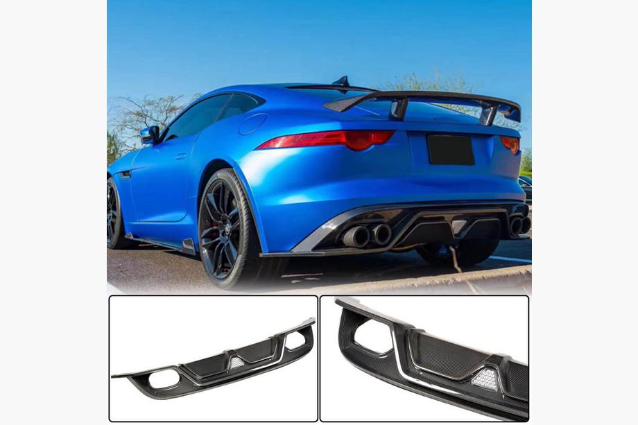 Jaguar F-Type 2013–2024 Achterbumper diffuser (2013-2019, carbon) Image