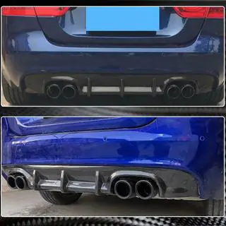Achterbumper diffuser V1 (2015-2019, Carbon) foto 3