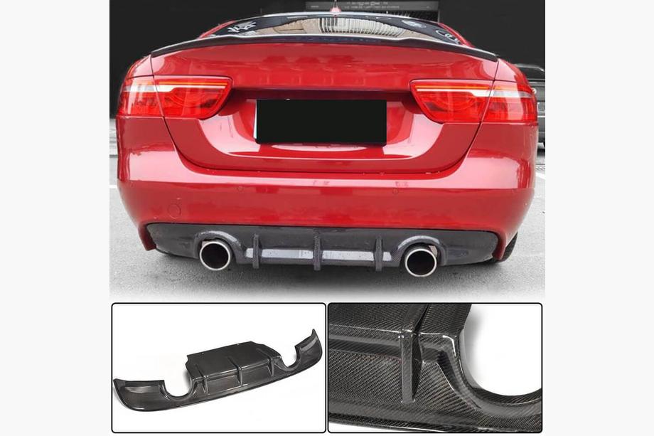 Jaguar XE 2016– Achterbumper diffuser V2 (2015-2019, carbon) Image