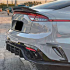 Kia Stinger 2017–2023 Achterbumper beschermlijst (2017-2020, carbon) foto 3
